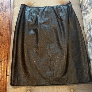 Brown leather skirt size 8 lined